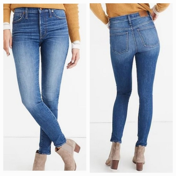 Madewell 9" Mid-Rise Skinny Jeans in Pendale Wash Size 25 - Picture 1 of 15